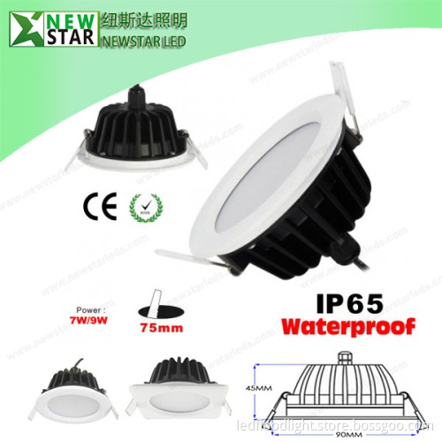 2.5 inch 9W Round IP65 waterproof LED Downlights, Bathroom ceiling LED light